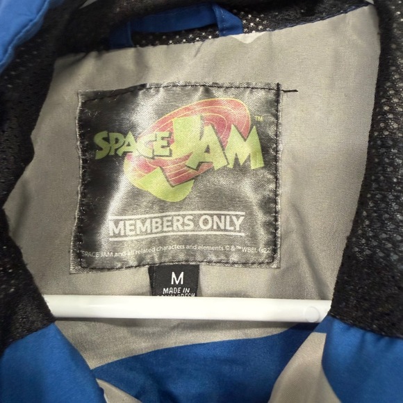 Members Only Space Jam Tune Squad Bugs Bunny Sylvester Windbreaker Jacket Medium - Picture 4 of 10
